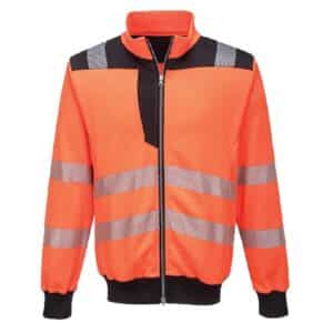 Felpa alta visibilit&agrave; zip intera 100% poliestere 280g