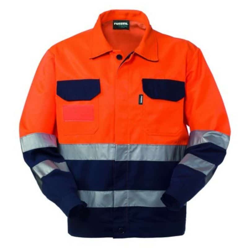Giubbetto bicolore hi-vis 60%cotone 40%poliestere irrestringibile 240 gr