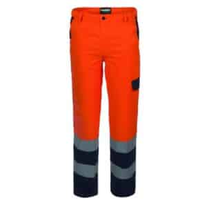 Pantalone bicolore hi-vis 60% cotone 40% poliestere irrestringibile 240 gr