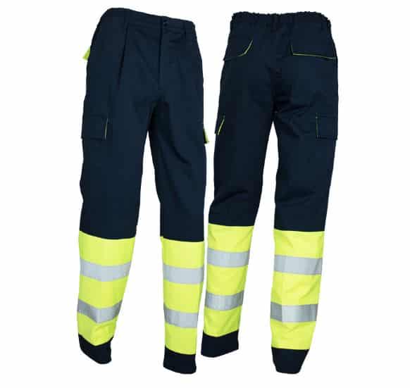 Pantalone alta visibilità Belluno 60% cotone 40% poliestere 250 gr