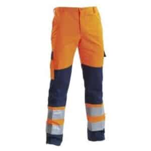 Pantalone alta visibilit&agrave; bicolore 40% poliestere 60% cotone 260gr