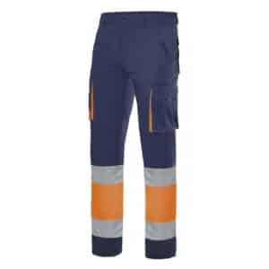 Pantalone alta visibilit&agrave; estivo bicolore 100% cotone cotone 210 gr