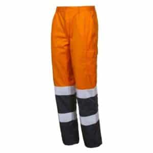 Pantalone alta visibilit&agrave; invernale bicolore 40% poliestere 60% cotone 350 gr