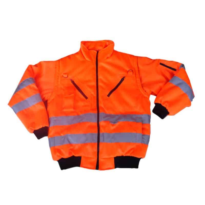 Bomber impermeabile3 in 1 con maniche staccabili e cappuccio