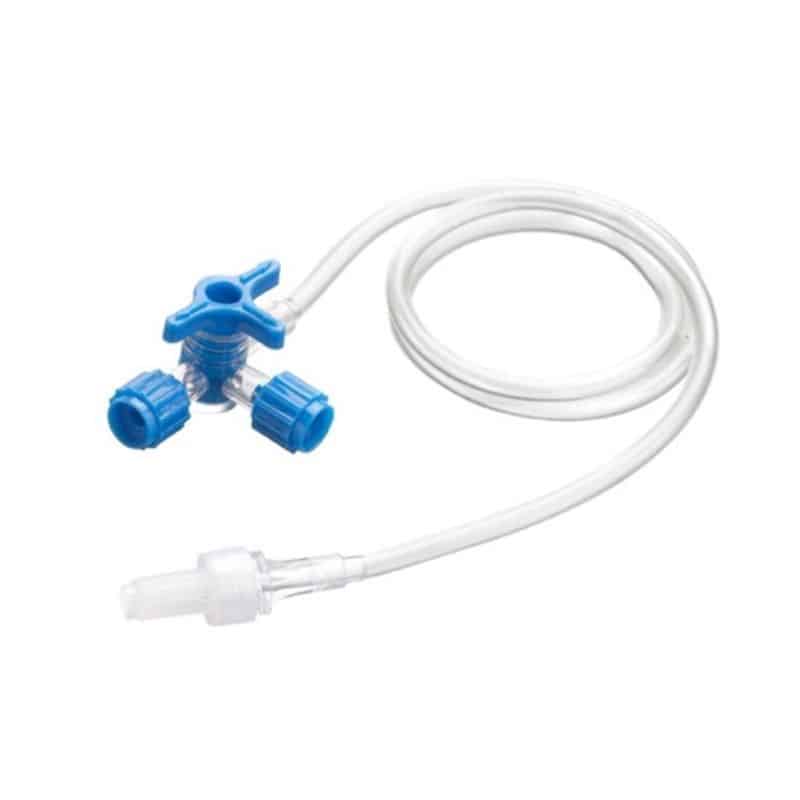Rubinetto a 3 vie con prolunga 25 cm per infusione