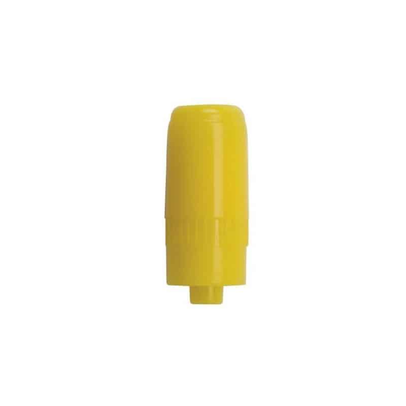 Tappo connettore in ABS dotato di membrana latex free giallo