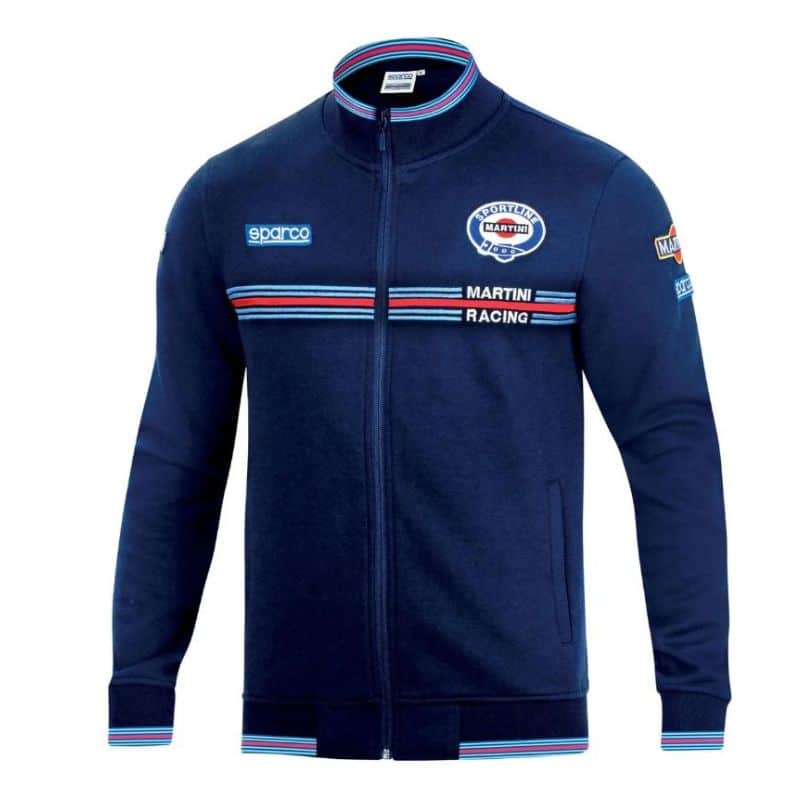 Felpa Sparco Martini Racing full zip
70% cotone 30% poliestere 300gr/m2