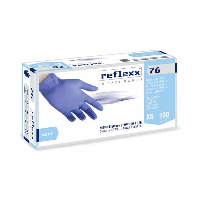 Guanto monouso nitrile s/p Reflexx76 Soft 3,5 gr box100 pz