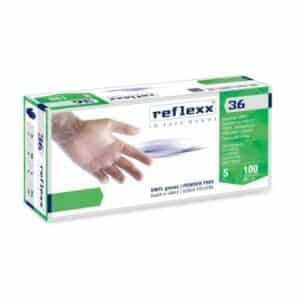 Guanto monouso in vinile s/p Reflexx r36 box 100 pz