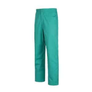 Pantalone dritto unisex con tasca posteriore, elastico in vita, chiusura bottone e patta 160 gr
