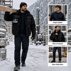 Kit da lavoro completo pantalone- felpa- giubbotto